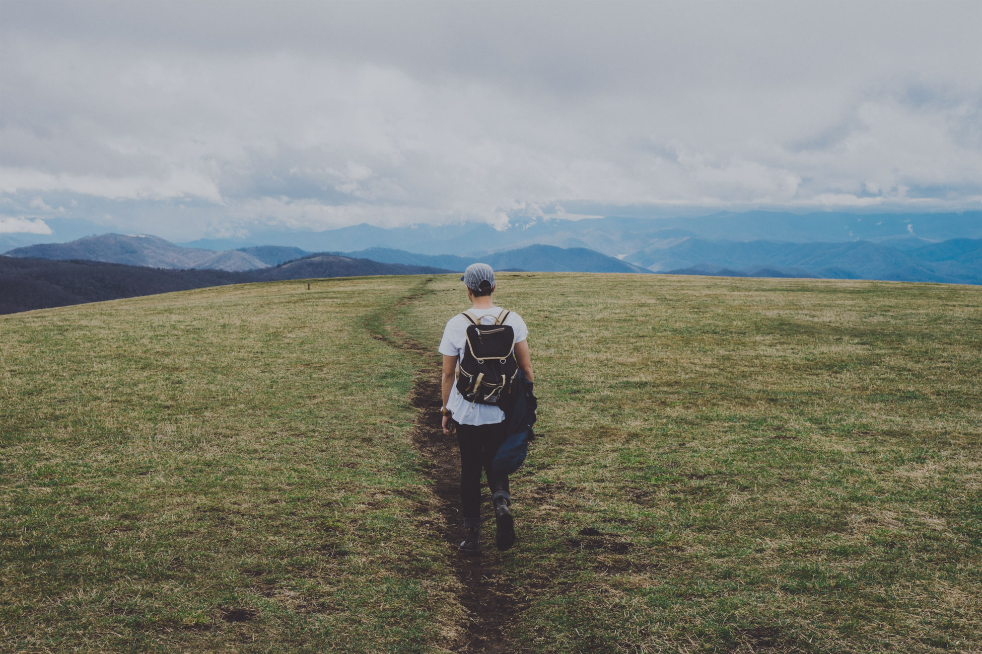 walking in the field