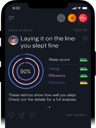 Sleep Score feature in Welltory app