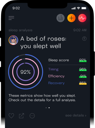 Detailed Sleep Score feature in Welltory