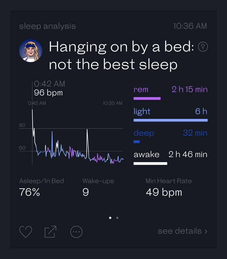 Heart rate fluctuations during sleep and different sleep stages